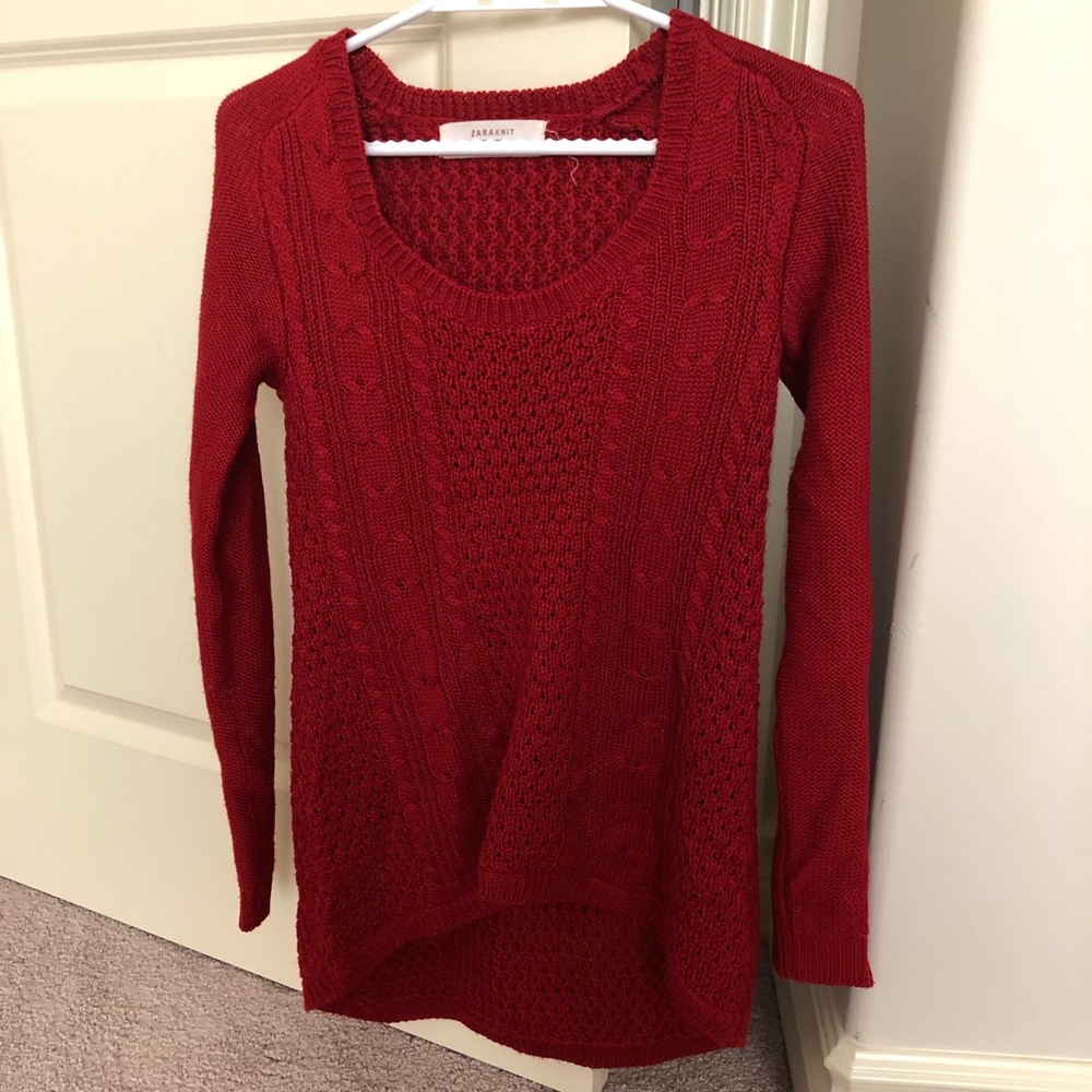 Zara Red Sweater Size M